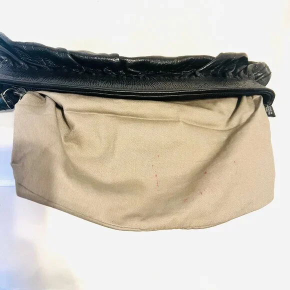 Banana Republic Black Soft Cow Leather Clutch/Wristlet Purse-Roomy-Zip Up-Prom - Picture 13 of 13